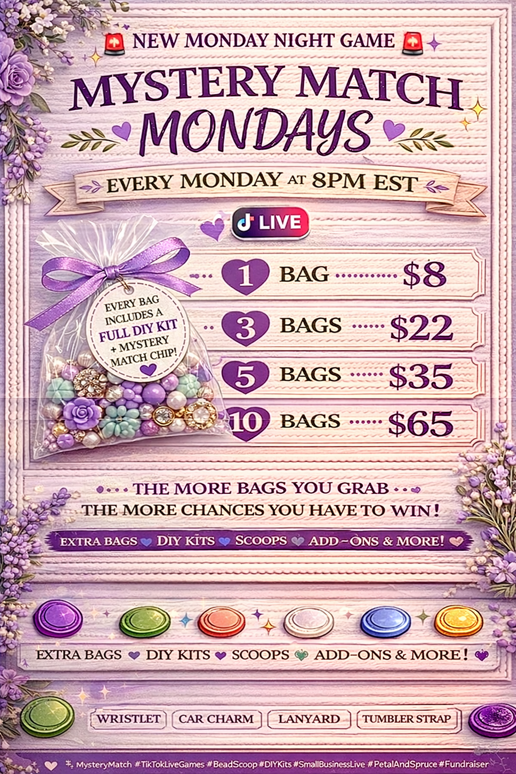 Mystery Match Mondays 💜 DIY Supply Game + Camp Fundraiser | Live @ 8PM